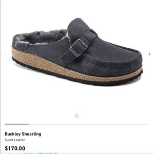 Birkenstock Buckley Gray Suede Shearling